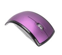 Dpofirs Ratón Inalámbrico Plegable, Ratones de Viaje 2.4g con Receptor, Interruptor de Apagado Magnético, Portátil para Laptop (Purple)