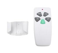 Dpofirs Reemplazo del Control Remoto del Ventilador de Techo para el Atenuador de Luz Harbor Breeze Fácil de Configurar con Soporte de Montaje para Ventiladores de 3 Velocidades ABS Blanco 1 Control