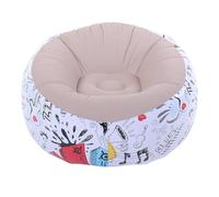 Dpofirs Silla de Bolsa de Frijoles Inflables, sofá Soplado, con Diseño de Patrón de Garabato con Diseño de PVC, Sillón Portátil, para Sala de Estar Dormitorio de Lectura Al Aire Libre