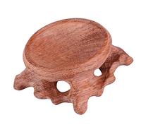 Dpofirs Soporte de Bola de Cristal, Base de Madera Maciza con Diseño de Huevo de Calabaza y Nogal Tallado, para Decoración del Hogar y Exhibición Frágil, 4 Cm de Diámetro