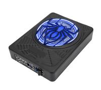 Dpofirs Subwoofer para Automóvil con Alimentación Debajo del Asiento de 10 Pulgadas y 1250 W, Subwoofer de Graves de Grado Teatral para Audio para Automóviles y Camiones, Luces Ambientales LED,