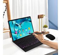 Dpofirs Tablet para Android 11, 10 Pulgadas FHD IPS 4G WiFi Tablet con 8GB 128GB, RGB Mouse Keyboard Stylus, 128GB Expand Support, 8800mAh Dual Camera Speaker Tablet PC con Estuche (Negro)