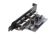 Dpofirs Tarjeta Adaptadora de Puerto Dual de 9pin A 4xusb2.0, Instalación de Ranura de Placa Posterior de PCI, Tarjeta de Expansión USB para Victorias 7 8 10 11 2003, Agregue 4 Puertos