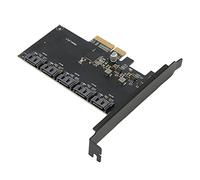 Dpofirs Tarjeta Adaptadora PCI-E a SATA3.0 con 5 Interfaces SATA3.0 para Ranuras de Placa Base PCI-E, Compatible con PCI-E 4X / 8X / 16X