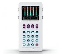 Dpofirs Tarjeta de Sonido Portátil con Cambiador de Voz, Dispositivo de Transmisión enVivo Portátil Bluetooth con 8 Efectos de Voz en Tiempo Real para PC, Teléfono, Computadora,