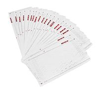 Dpofirs Tarjetas Perforadas, Tarjetas de Patrones de Máquina de Tejer de Plástico Suave y Duradero, Juego de Modelos 1-20 para Máquina de Tejer Patrones, con Manual de Usuario