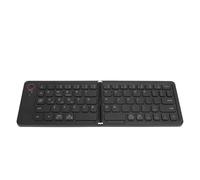 Dpofirs Teclado Bluetooth Plegable con Soporte, Teclado Inalámbrico Portátil de 67 Teclas Recargable para Android para Wins, Teclado de Viaje para Teléfono Tableta Portátil (Black)