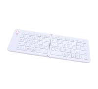 Dpofirs Teclado Bluetooth Plegable, Teclado Plegable Magnético Ultradelgado Recargable con Soporte, Teclado de Viaje Inalámbrico Portátil de 67 Teclas para Teléfono Tableta Portátil