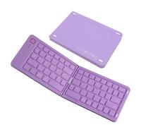 Dpofirs Teclado Bluetooth Plegable, Teclado Plegable Magnético Ultradelgado Recargable con Soporte, Teclado de Viaje Inalámbrico Portátil de 67 Teclas para Teléfono Tableta Portátil
