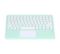 Dpofirs Teclado Bluetooth Ultradelgado con Panel Táctil, Smart Touch, Inalámbrico, Lindo Juego de Teclas Redondas, Teclas Flexibles para Máquina de Escribir, Tamaño Completo para Computadora,(Verde)