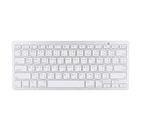 Dpofirs Teclado en Idioma tailandés, Teclado Bluetooth inalámbrico Ultrafino, Teclado Multifuncional de diseño de 78 Teclas para computadora/Escritorio/PC/computadora portátil Plateado Blanco