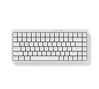 Dpofirs Teclado Inalámbrico 2.4G, Mini Teclado Compacto de 84 Teclas para PC, Computadora de Escritorio, Computadora Portátil, Teclas de Interruptor de Tijera Silenciosas, Suspensión (White)