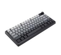 Dpofirs Teclado Mecánico Inalámbrico con Perilla, Teclado Bluetooth Trimodo con Iluminación para Wins para Android, Teclados Degradados para Trabajos de Juegos (Negro Gris)