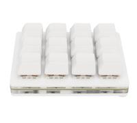 Dpofirs Teclado Mecánico para Jugar de 12 Teclas Intercambiable en Caliente, Interruptor Rojo, Mini Teclado Macro USB para Teléfono Móvil, Blanco