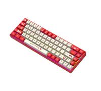 Dpofirs Teclado Mecánico, Teclado para Juegos con Cable USB de 68 Teclas con Interruptor Rojo Claro RGB, Teclados de Computadora Portátiles de Dos Colores para Jugadores de (Roja y Blanca