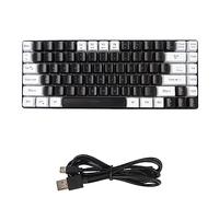 Dpofirs Teclado para Juegos 80% Layou Ergonómicamente Curvo, Teclado Mecánico Sensación Mecánica, Teclado para Juegos Mecánico Ampliamente Compatible con Retroiluminación RGB (Negro)