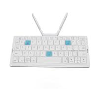 Dpofirs Teclado Portátil Plegable, Teclado Plegable Triple Bluetooth Recargable para Android, Teclado Inalámbrico de Viaje de Bolsillo para Tableta, Teléfono y Computadora Portátil