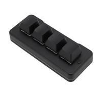 Dpofirs Teclado USB Mini de 4 Teclas, Teclado Mecánico para Juegos, Macro Pad de Programación con Conexión de 3 Modos, Iluminación RGB, para Trabajar y Jugar