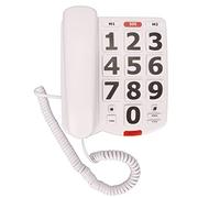 Dpofirs Teléfono con Cable de Botones Grandes para Personas con Problemas Auditivos Y Visuales, Teléfono Fijo para Personas Mayores, Teléfono con Cable de Botones Grandes