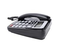 Dpofirs Teléfono Fijo con Cable con Pantalla de Alta Definición para el Hogar y el Trabajo, Teléfono de Escritorio de Almacenamiento de Gran Capacidad para Pantalla de Identificación de Llamadas,