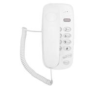 Dpofirs Teléfono Residencial con Cable con Función de Rellamada Rápida para Profesionales Ocupados Teléfono Fijo Montable en la Pared para el Hogar o el Entorno Laboral Material ABS (White)