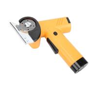 Dpofirs Tijeras Eléctricas Inalámbricas, Cortador de Cartón de Mano con Pantalla LED y Luz, Cortador de Cajas Recargable para Tela, Alfombra, Cuero, Plástico, Manualidades (YELLOW)