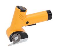 Dpofirs Tijeras Eléctricas Inalámbricas, Cortadora de Cajas de Cartón Recargable, Tijeras para Tela Potentes de 25W, 420r/min, Cortadora de Cajas para Tela, Alfombras, Cuero, 2000Ah (YELLOW)