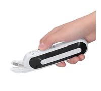 Dpofirs Tijeras eléctricas para telas, cortador de cartón recargable, tijeras de costura eléctricas para trabajos manuales, costura, cartón, alfombra y scrapbooking(negro)