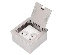 Dpofirs Tomacorriente de Piso Empotrado Receptáculo de Piso de Acero Inoxidable de Primera Calidad con 2 Enchufes 1 USB 1 Puerto de Computadora para Oficina, Hotel, Escuela, Centro Comercial