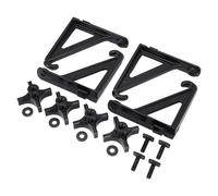 Dpofirs Topes de Carga Precisos Ajustables para Barra Transversal de Camión 597944, Fácil Instalación para Escalera, Leña, Esquís, Kayak, Metal Negro, 4 Piezas