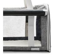 Dpofirs Transportín para Mascotas, Transpirable, Plegable, Cojín Suave, Bolsa de Transporte Portátil para Gatos, para Viaje, Tela Oxford (con Cortina)