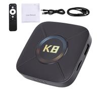 Dpofirs TV Box 4K para Android 14.0 (64 bits), Reproductor Multimedia de Streaming 4K para Cine en Casa, 2 GB de RAM y 16 GB de ROM, Luz Ambiental RGB