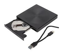 Dpofirs Unidad óptica Externa de Interfaz Dual, Unidad de DVD USB Ultradelgada para Computadora Portátil USB 3.0, Lector de CD ROM Tipo C, Unidad de Disco Regrabadora para Windows XP
