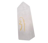 Dpofirs Varita de Piedras de Cristal de Torre Impresionante Columna de Cristal Semitransparente para Buena Suerte y Energía Positiva - Potenciador de Feng Shui - Decoración Perfecta para el Hogar y