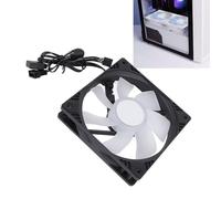 Dpofirs Ventilador de Caja de 120 Mm, Ventilador de PC de 4 Pines PWM 5 V con Siete Aspas de Ventilador de Alta Presión, Ventilador de Caja de Computadora de bajo Ruido de 1500 RPM con