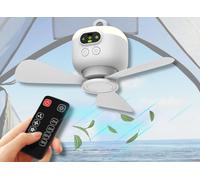 Dpofirs Ventilador de Camping, Ventilador Portátil para Tienda de Campaña, Funciona con Pilas de 8000 MAh, Ventilador Recargable con Control Remoto, Aspas de Ventilador Desmontables,