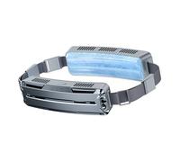 Dpofirs Ventilador de Cintura Portátil para Climas Cálidos, Ventilador de Refrigeración de 3 Velocidades para Deportes Al Aire Libre, de Cinturón USB para Acampar, Senderismo, Viajes, ABS, PCM