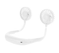 Dpofirs Ventilador De Cuello Portátil, Ventilador Personal Recargable, 3 Gear Adjustable Mini Ventilador Recargable, Fanático De Manos Libres Para Deportes De Juegos (Blanco)