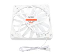 Dpofirs Ventilador de Enfriamiento de PC, Almacenamiento MFDB 4 Pin Pwm Case Ventilador 12v Ultra Delgado 15 Mm 1100 RPM para Computadora (White)