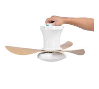 Dpofirs Ventilador de Techo de 25 Pulgadas con Luz y Control Remoto, Luz de Ventilador LED Ajustable de 3000K a 6500K con 6 Velocidades, Ventiladores de Techo Silenciosos con Control