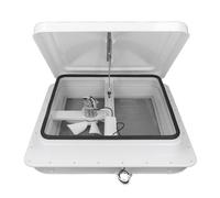 Dpofirs Ventilador de Ventilación de Techo para RV con Motor, Ventilación de Escape Reversible con Control Remoto de 12V para Coche de Acampada, Polietileno Resistente a los Rayos UV de 14 Pulgadas