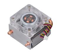 Dpofirs Ventilador Pi 5, Enfriador de CPU LED RGB de 4 Pines, Base de Aleación de Aluminio, bajo Nivel de Ruido, Luz que Cambia de Color Automático