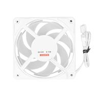 Dpofirs Ventilador Silencioso para Caja de PC con Rodamiento Hidráulico MFDB Blanco PWM de 2200RPM para Control Inteligente de Temperatura, Ventilador de Refrigeración de 7 Aspas para Computadora