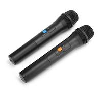 Dpofirs VHF Dos Micrófono Inalámbrico de Mano,2 en 1 USB Reciptor Micrófono Voz de Karaoke,50 m Receptor Inalámbrico Bajo Ruido Micrófono para Karaoke, Presentaciones en Reuniones, Iglesias(Dos)