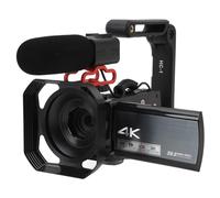 Dpofirs Videocámara 4K HD Cámara de Video con Zoom 32X, Videocámara Vlogging de Visión Nocturna de 30 Fps con WiFi, Micrófono, Pantalla Giratoria de 270 Grados, para Grabar la Vida