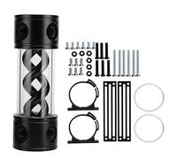 Dpofirs YSX-TBDB170 Tanque de Enfriamiento de Agua para Computadora de 6 Agujeros, Tanque de Agua Enfriador de PC con Cilindro de Rosca G1 / 4 - Negro