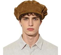 dPois Accesorio Traje Vintage Hombres Y Mujeres Gorro Suave Renacimiento Marrón Oscuro Talla única