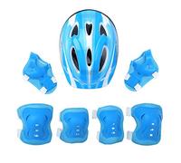 dPois Casco Infantil de Bicicleta Casco de Protección Seguridad Ajustable para Niñas Niños 3-10 Años Casco Tiburón Dinosaurio Azul Claro Talla única