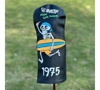 dPois Cubierta Artística Para Palos De Golf, Motivo Bordado Calavera En Olas, Compatible Con Palos 1,3,5 Y Ut 1 Talla única