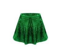 dPois Falda Plisada Brillante para Niñas Minifalda De Línea A Falda Deportiva Cintura Elástica Falda De Danza Hip Hop Ropa De Bailarina Verde 7-8 años